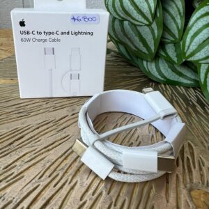 Cable 2 en 1 | USB-C a Tipo-C y Lightning (60W)