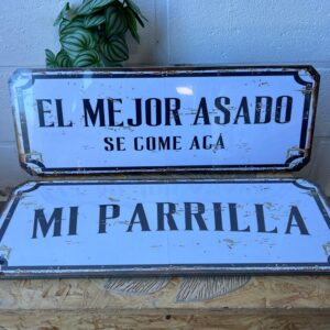 Cartel Decorativo Parrillas