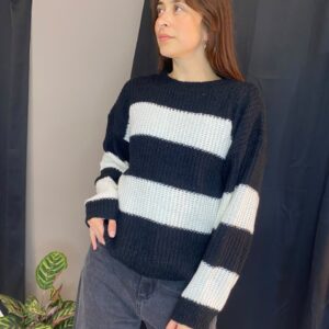 Sweater Rayado Cuello Redondo