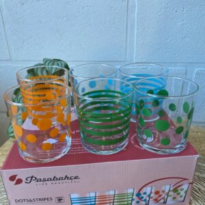 Set de Vasos de Vidrio con Diseños Pop