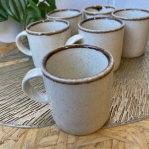 Set de 6 Tazas de Café de Cerámica Ivory (Pocillos)