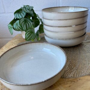 Platos Hondos de Cerámica Ivory