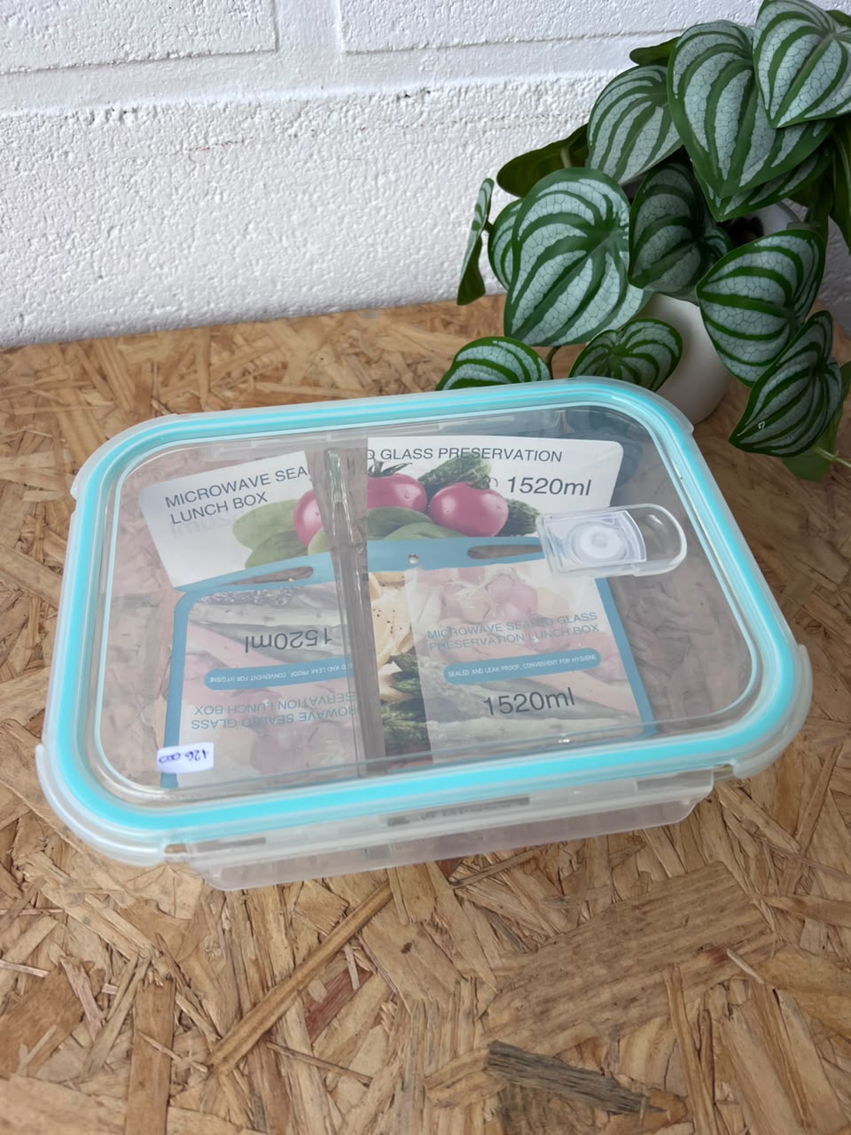 Contenedor Hermético de Vidrio con División 1520 ml – Tupper Lunch Box - Imagen 3