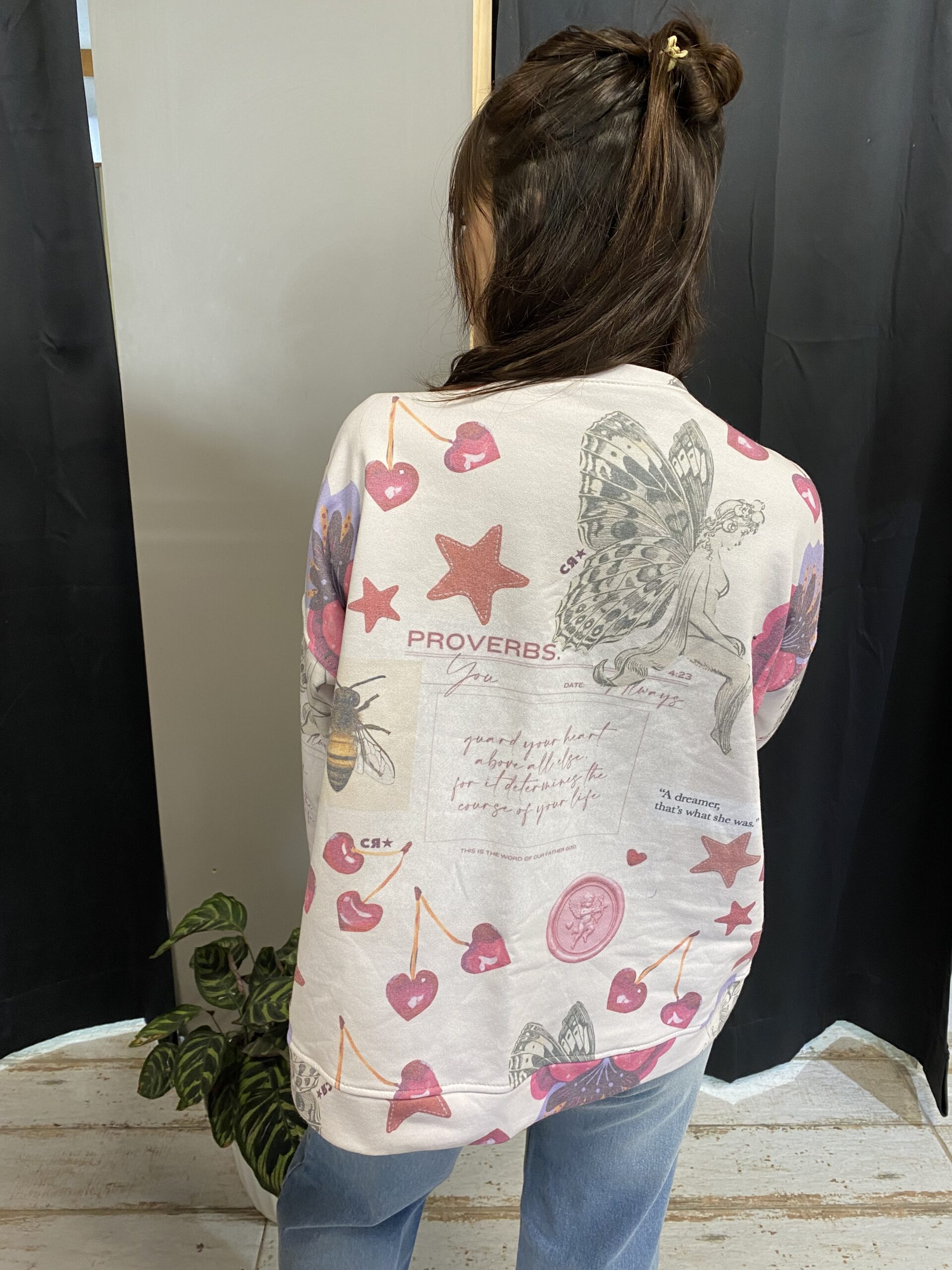 Buzo "Botanical Art" - Estampado Coquette & Arte Botánico - Imagen 2